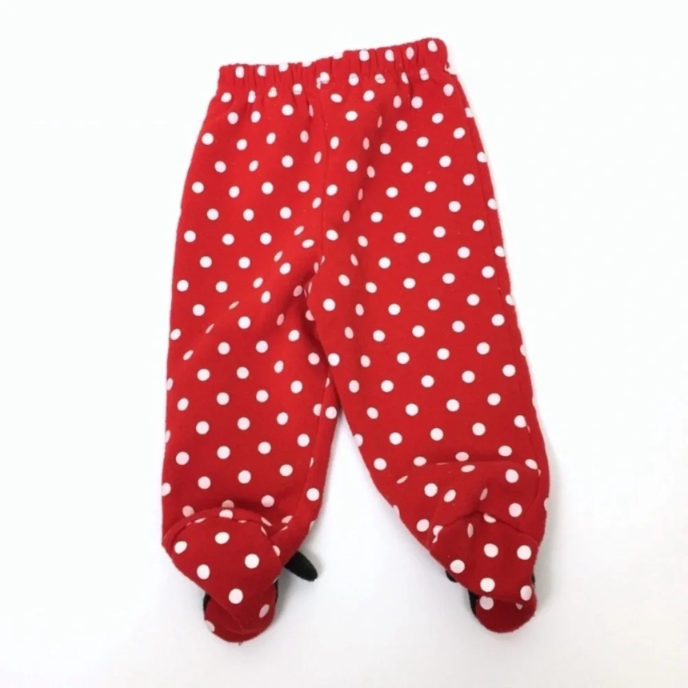 Vintage Disney Minnie Mouse polka dot footie pants size 6-9 months
